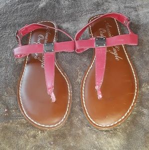 Red American eagle sandals